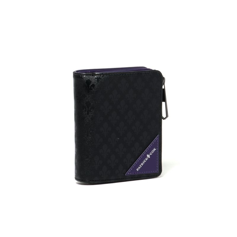  PATRICK COX  BLACK KINGS L字ファスナー二つ折り財布 パープル