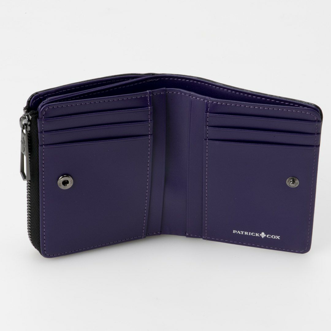  PATRICK COX  BLACK KINGS L字ファスナー二つ折り財布 パープル