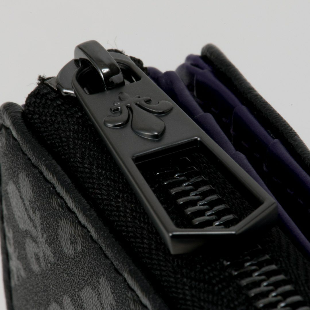  PATRICK COX  BLACK KINGS L字ファスナー二つ折り財布 パープル