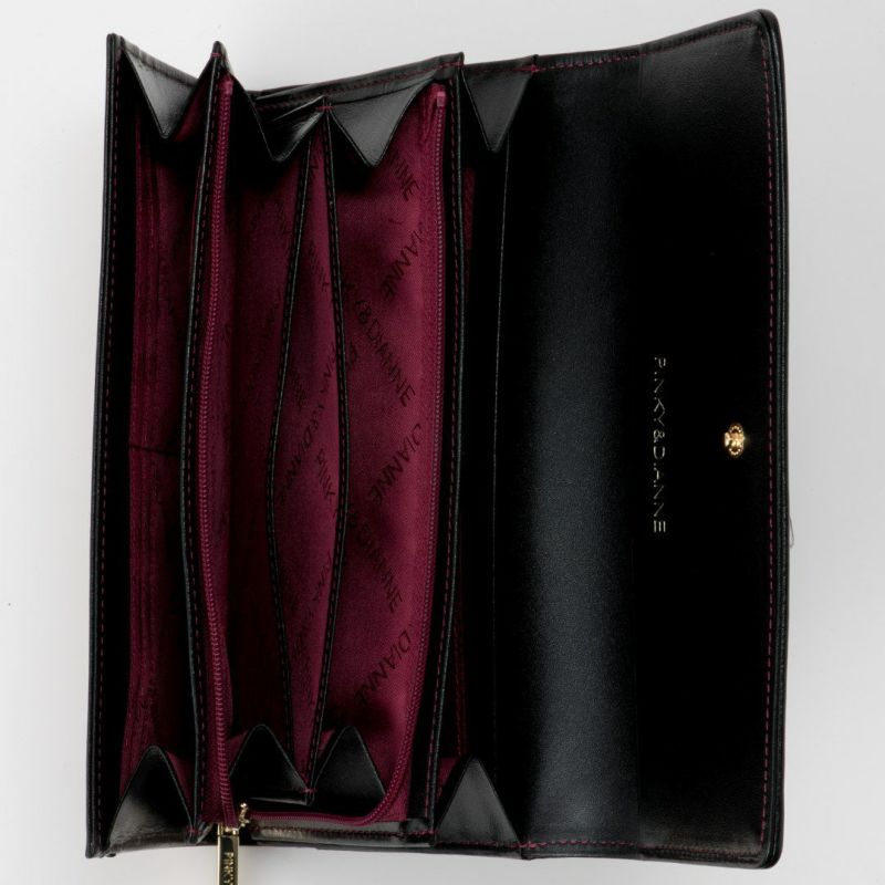 PINKY&DIANNEソフトレオパード 長財布 ブラウン