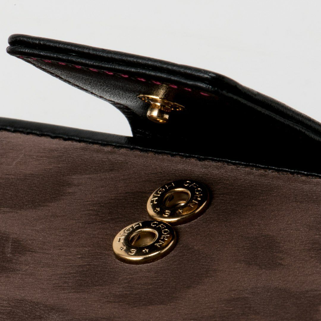 PINKY&DIANNEソフトレオパード 長財布 ブラウン