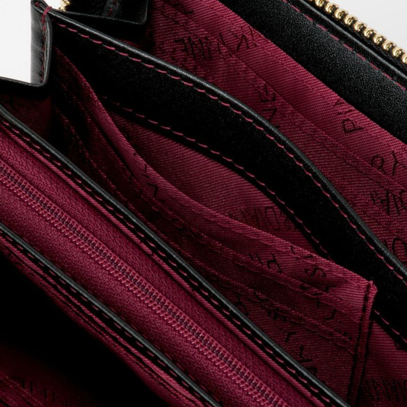 PINKY&DIANNEソフトレオパード ラウンドファスナー長財布 グレー