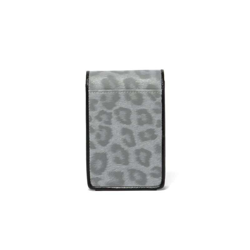 PINKY&DIANNEソフトレオパード シガレットケース グレー