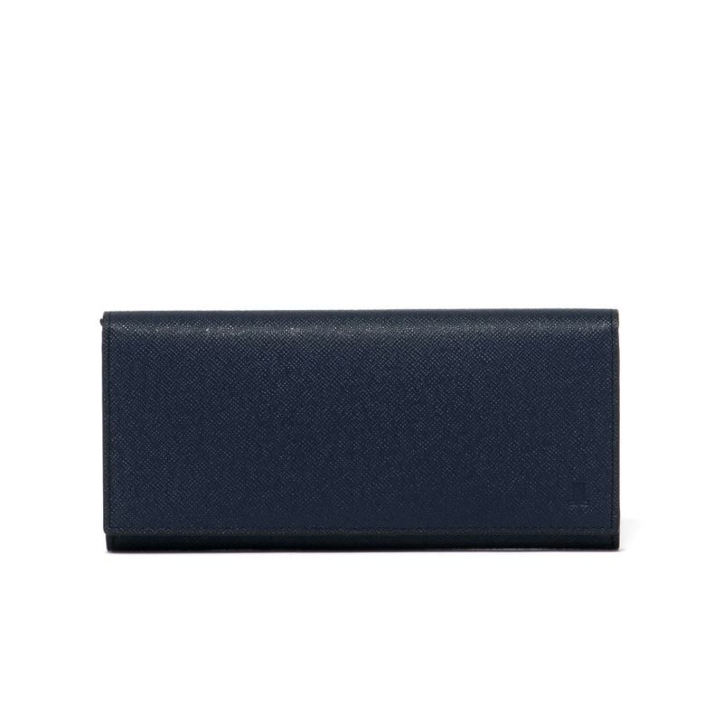 LANVIN COLLECTION couleur du vin かぶせ型長財布(2025年秋冬限定カラー) ネイビー