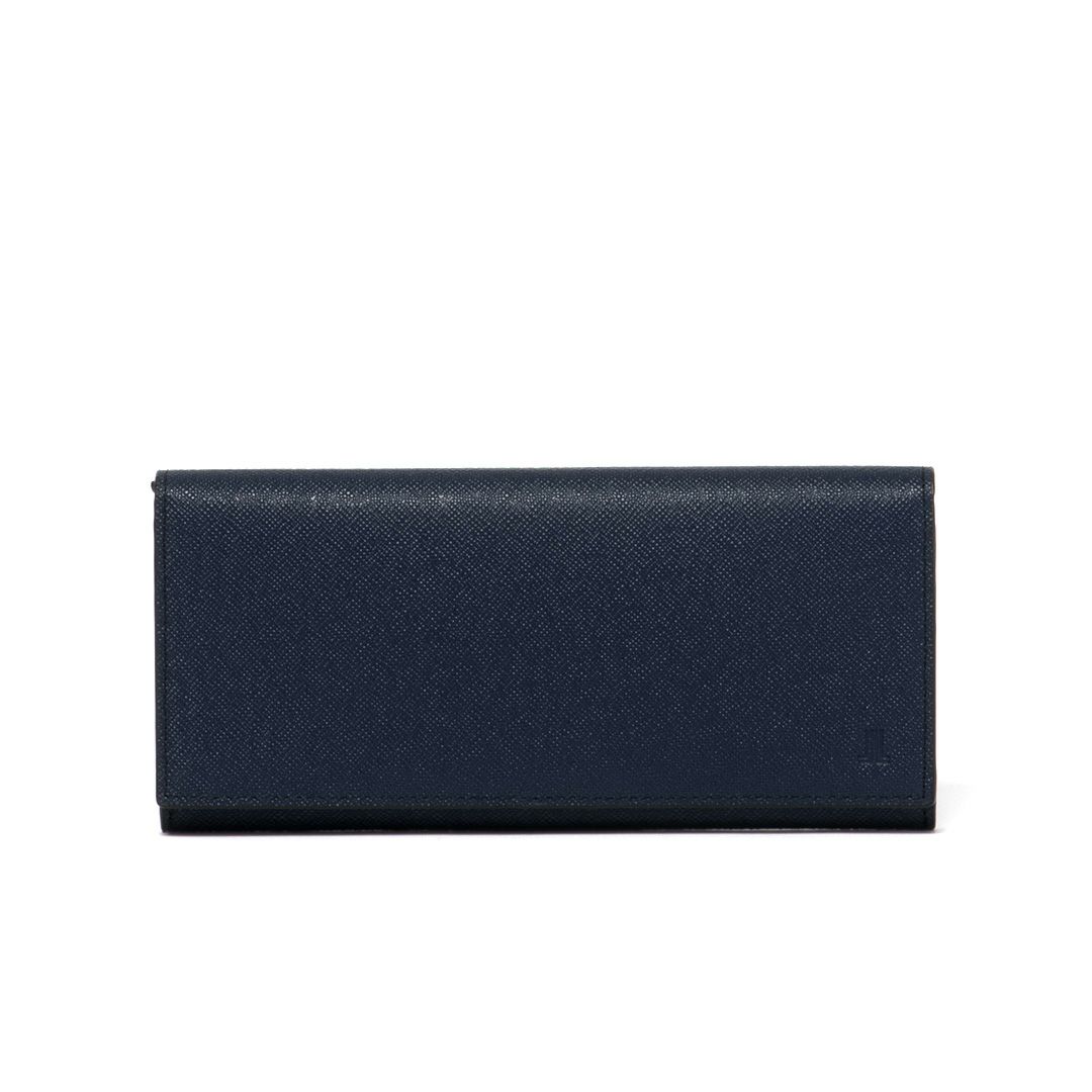 LANVIN COLLECTION couleur du vin かぶせ型長財布(2025年秋冬限定カラー) ネイビー