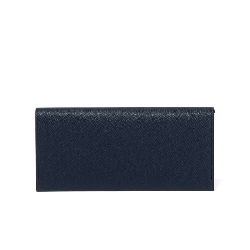 LANVIN COLLECTION couleur du vin かぶせ型長財布(2025年秋冬限定カラー) ネイビー
