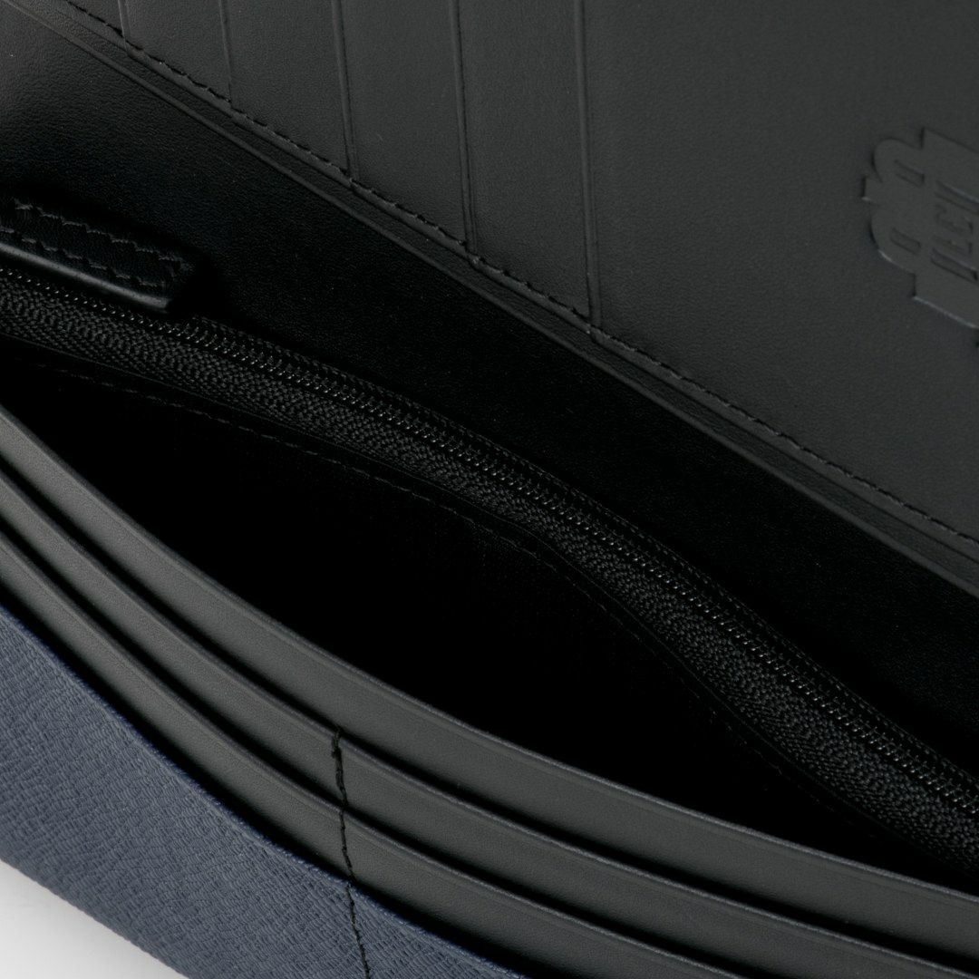 LANVIN COLLECTION couleur du vin かぶせ型長財布(2025年秋冬限定カラー) ネイビー