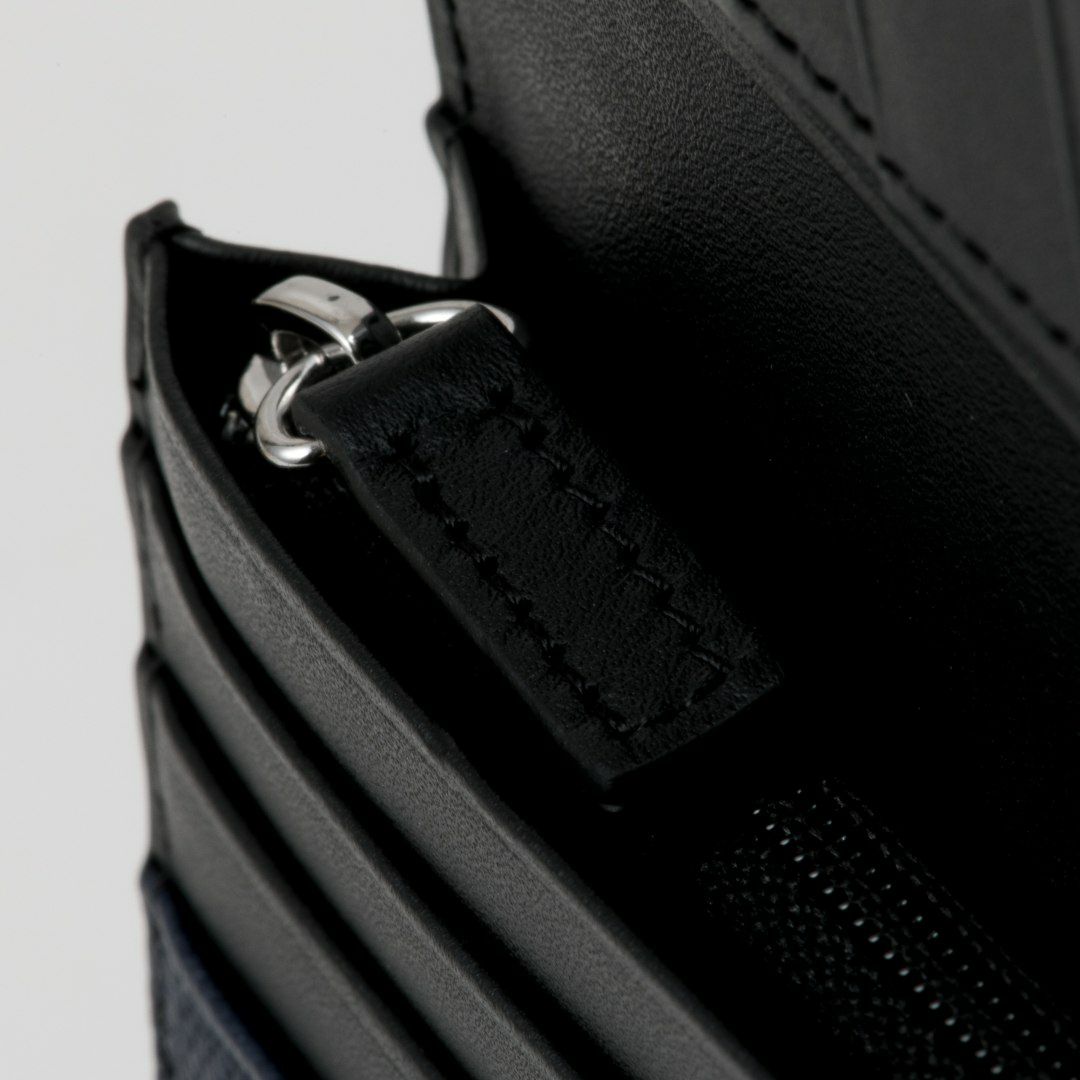 LANVIN COLLECTION couleur du vin かぶせ型長財布(2025年秋冬限定カラー) ネイビー