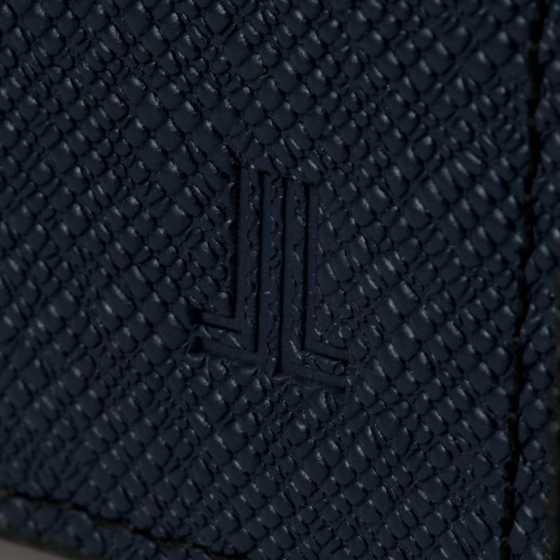 LANVIN COLLECTION couleur du vin かぶせ型長財布(2025年秋冬限定カラー) ネイビー