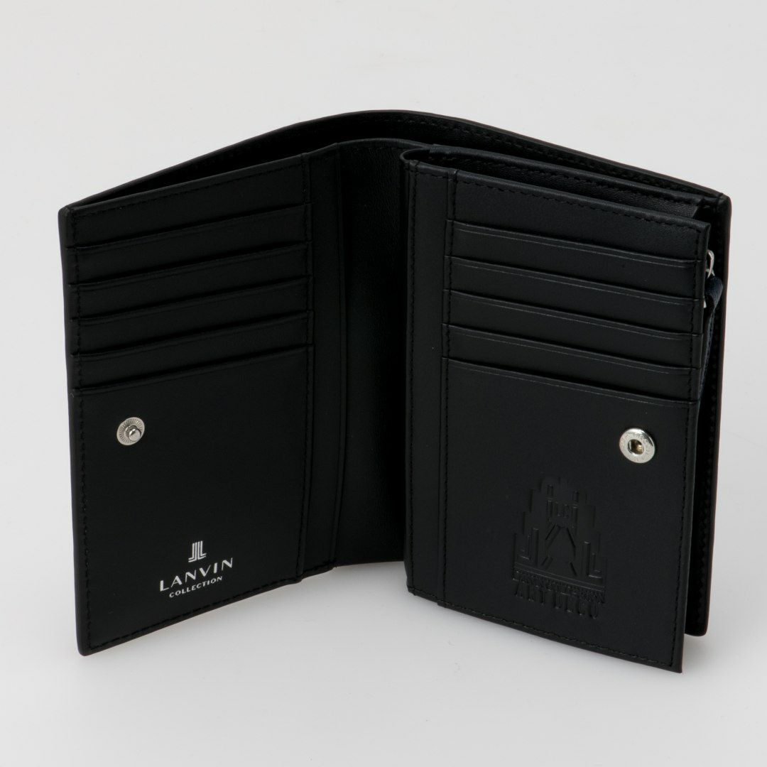 LANVIN COLLECTION couleur du vin 小銭入付二つ折り財布(縦型)(2025年秋冬限定カラー) ネイビー