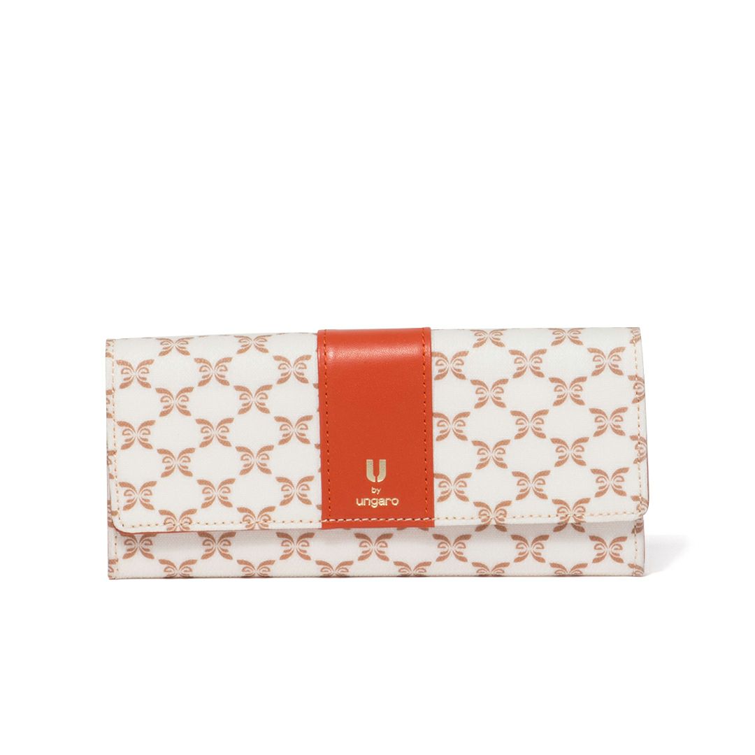 U by ungaro ミレーユ BOX長財布 オレンジ