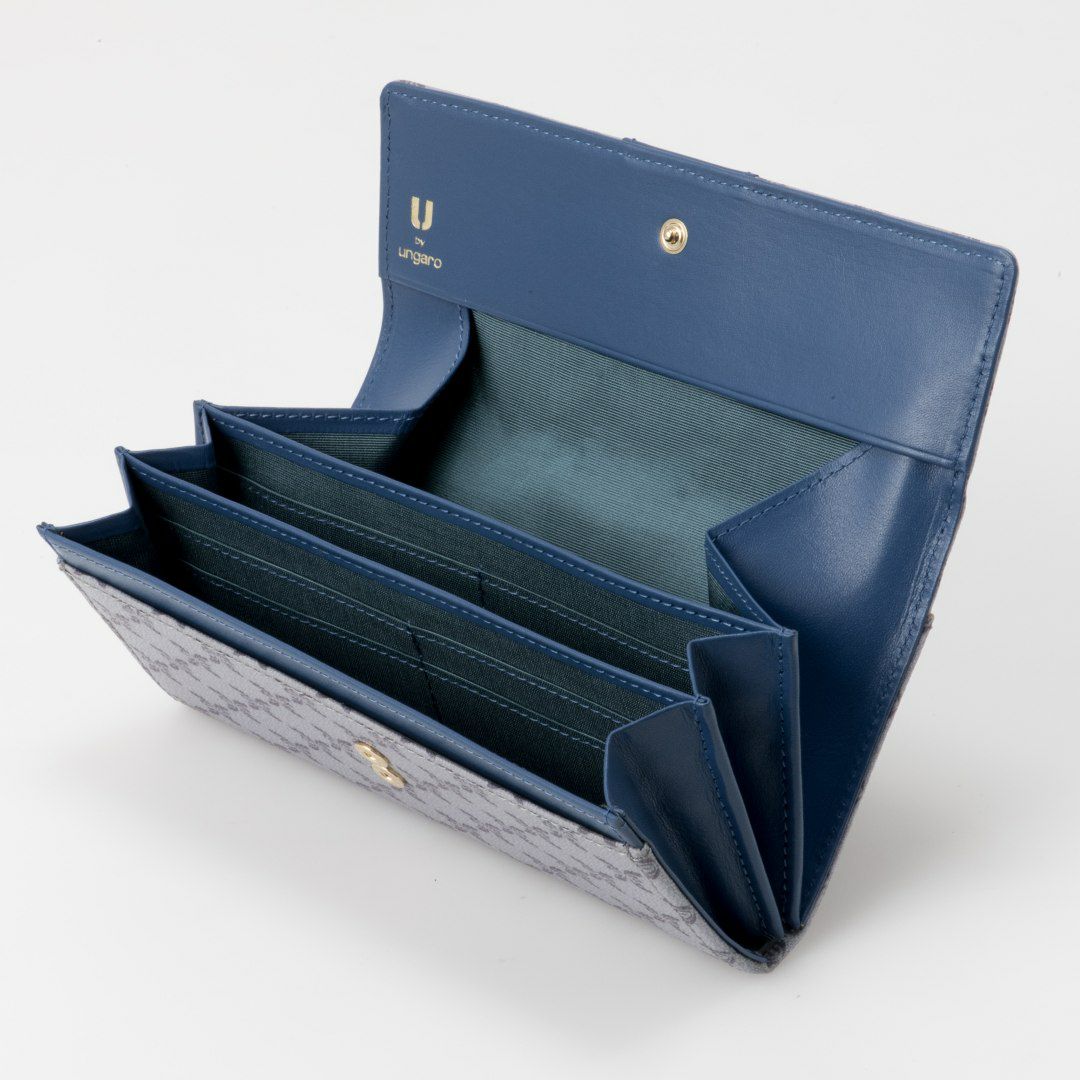 U by ungaro ミレーユ BOX長財布 ブルー