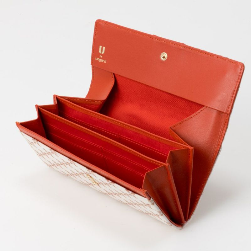 U by ungaro ミレーユ BOX長財布 オレンジ