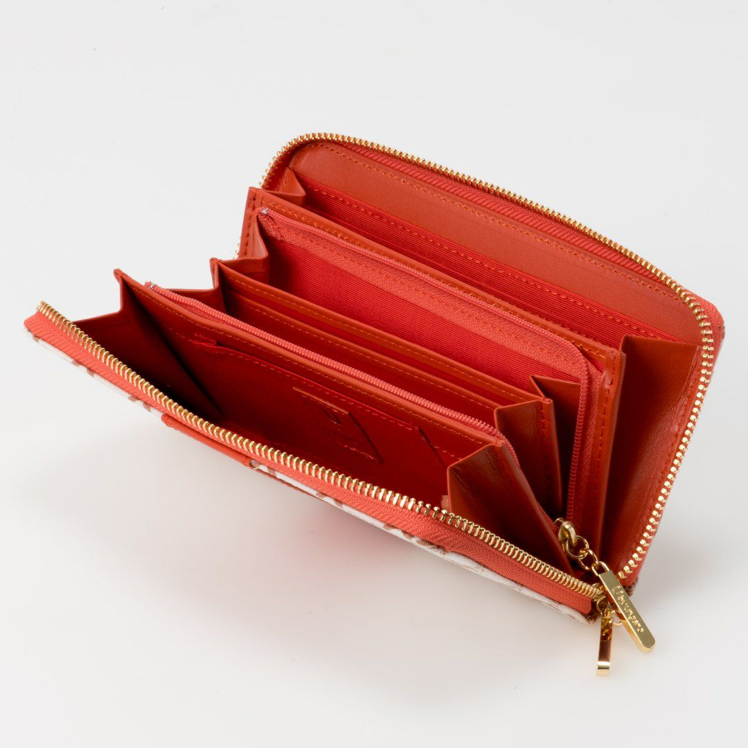 U by ungaro ミレーユ ラウンドファスナー長財布 オレンジ