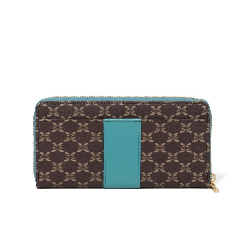 U by ungaro ミレーユ ラウンドファスナー長財布 ターコイズブルー 