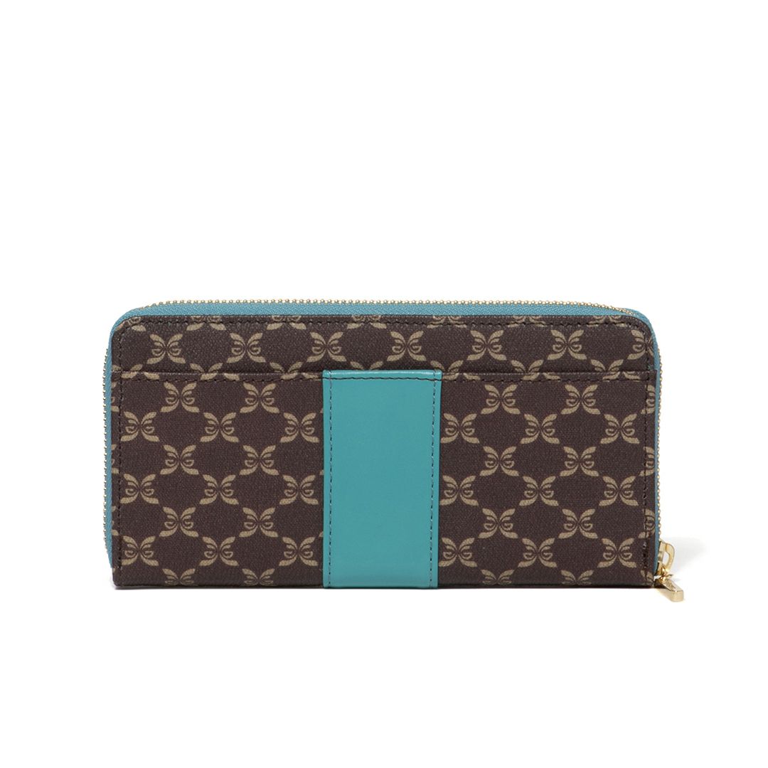 U by ungaro ミレーユ ラウンドファスナー長財布 ターコイズブルー 