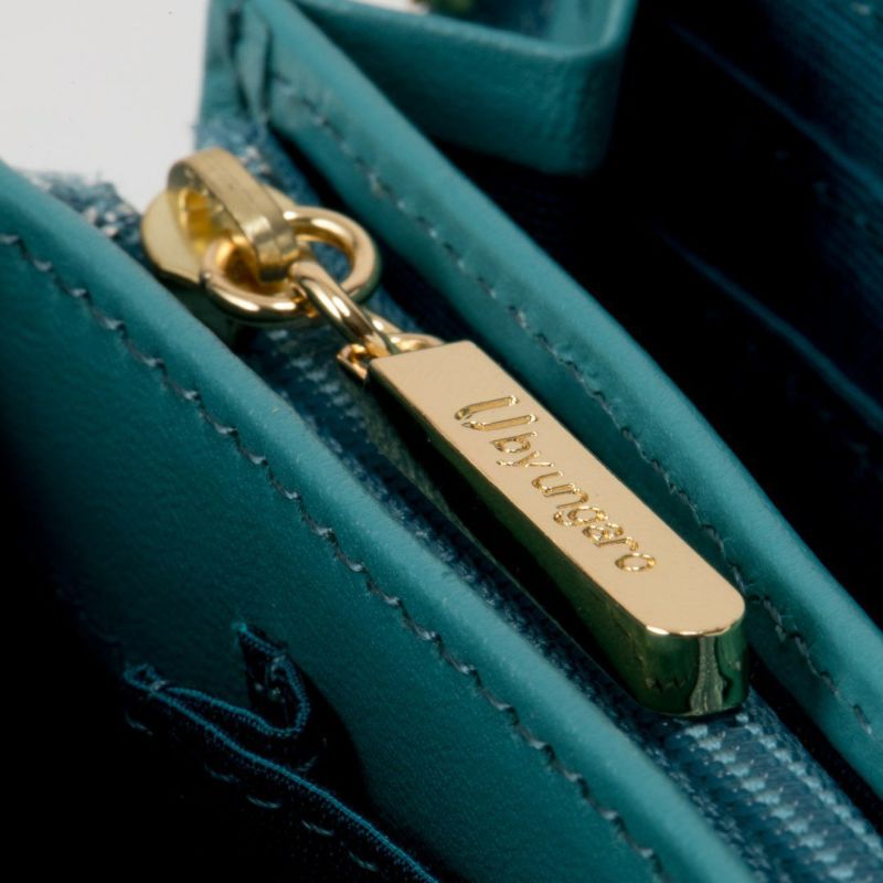 U by ungaro ミレーユ ラウンドファスナー長財布 ターコイズブルー 