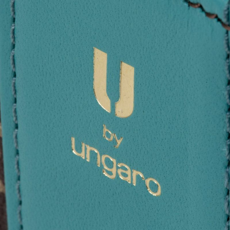 U by ungaro ミレーユ ラウンドファスナー長財布 ターコイズブルー 