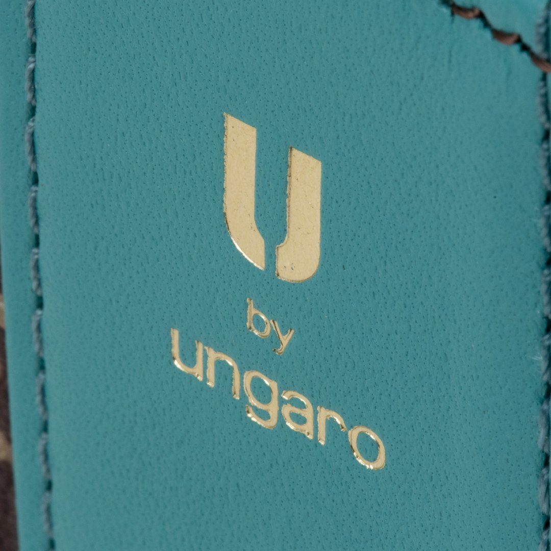 U by ungaro ミレーユ ラウンドファスナー長財布 ターコイズブルー 