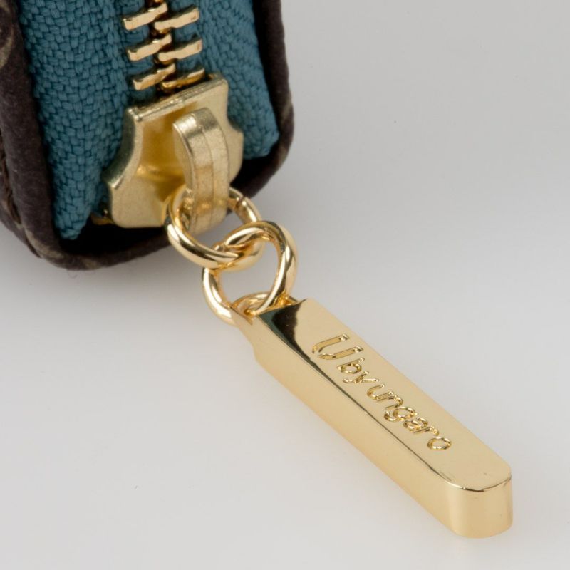 U by ungaro ミレーユ ラウンドファスナー長財布 ターコイズブルー 