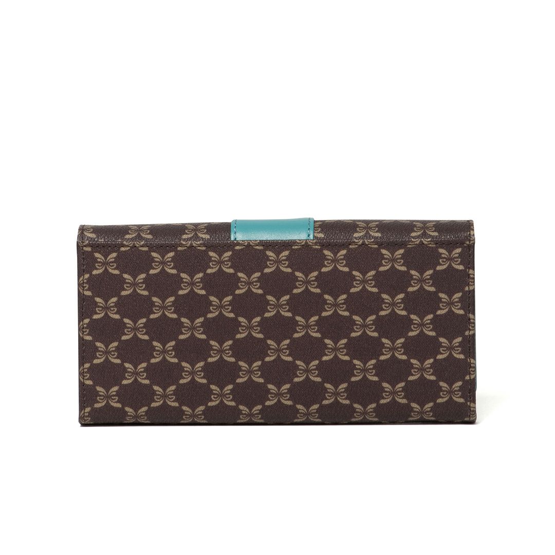 U by ungaro ミレーユ ダブルファスナー長財布 ターコイズブルー