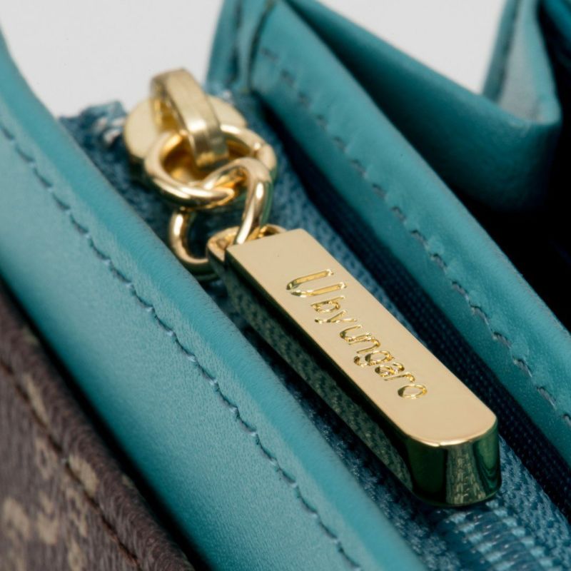 U by ungaro ミレーユ ダブルファスナー長財布 ターコイズブルー