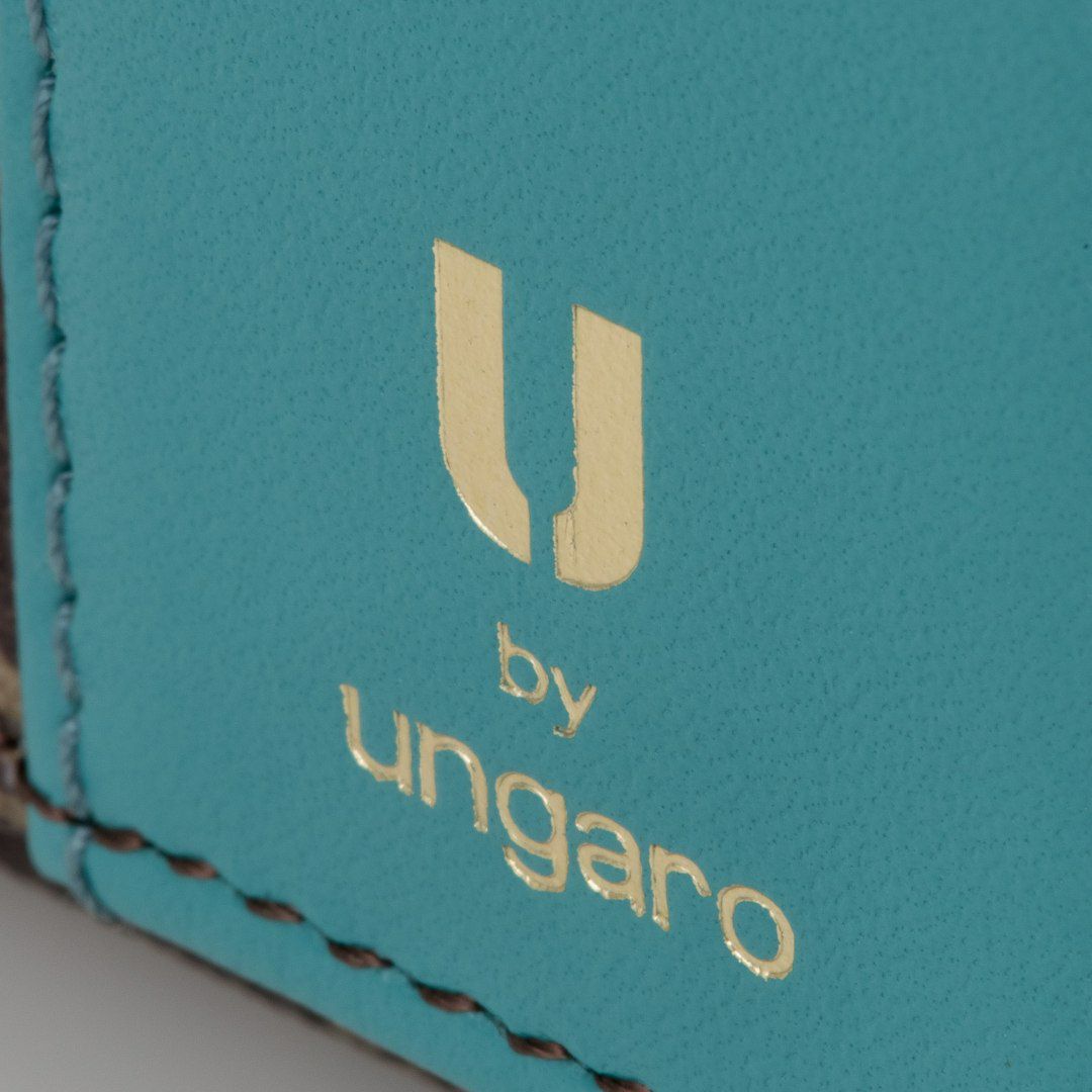 U by ungaro ミレーユ ダブルファスナー長財布 ターコイズブルー