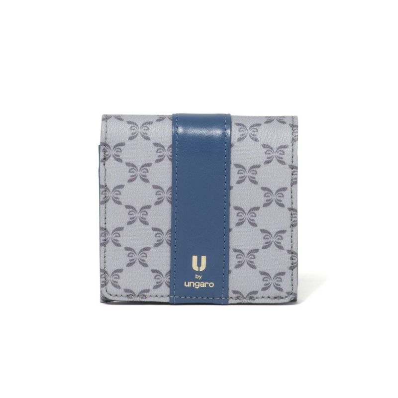 U by ungaro ミレーユ BOX折り財布 ブルー