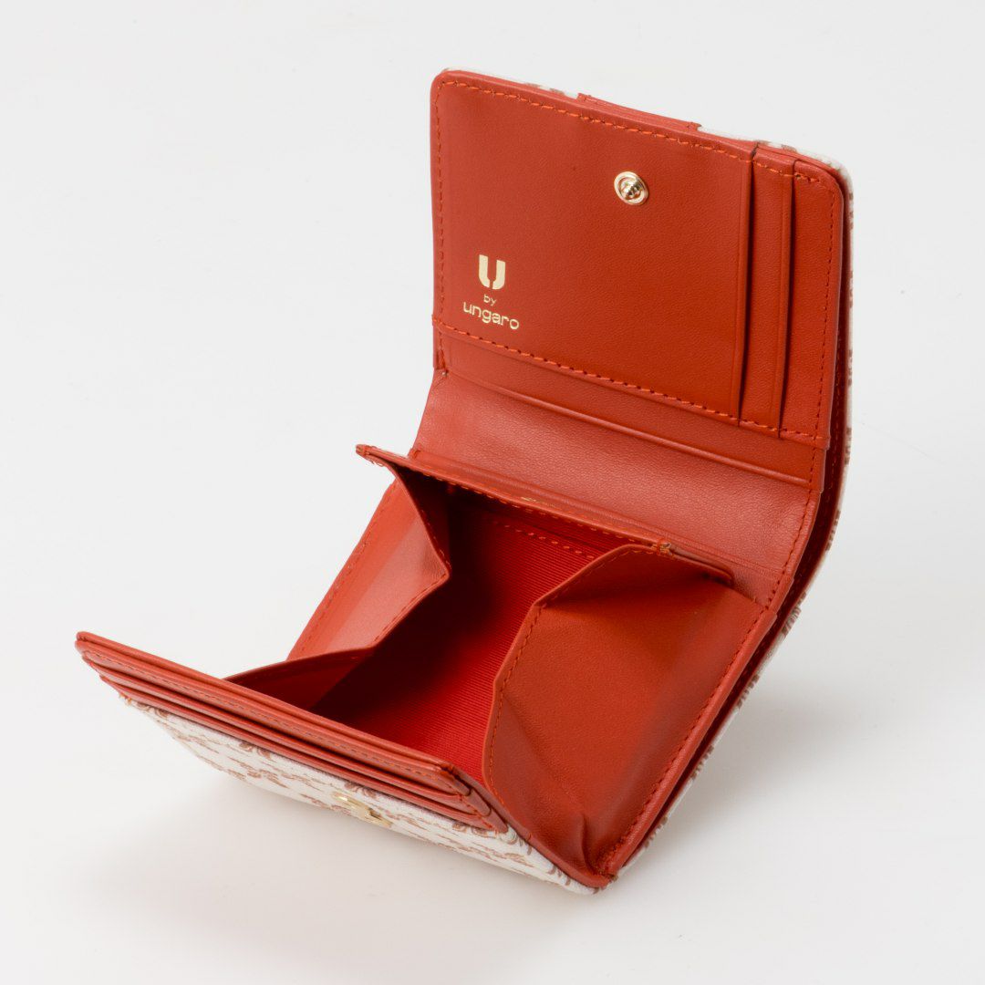  U by ungaro ミレーユ BOX折り財布 オレンジ