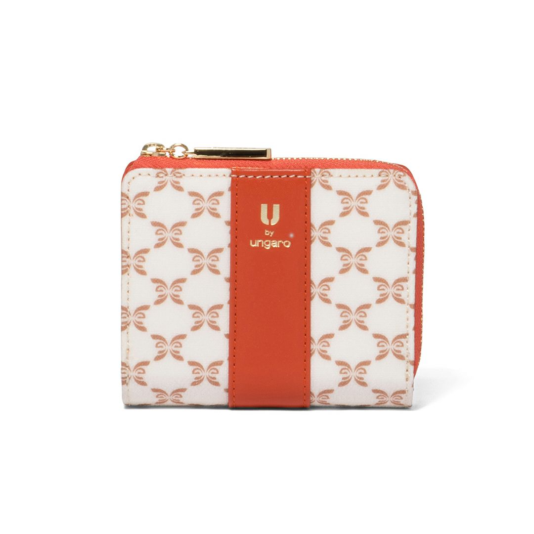 U by ungaro ミレーユ L字ファスナー折り財布 オレンジ