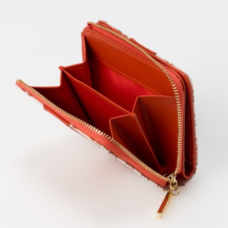 U by ungaro ミレーユ L字ファスナー折り財布 オレンジ