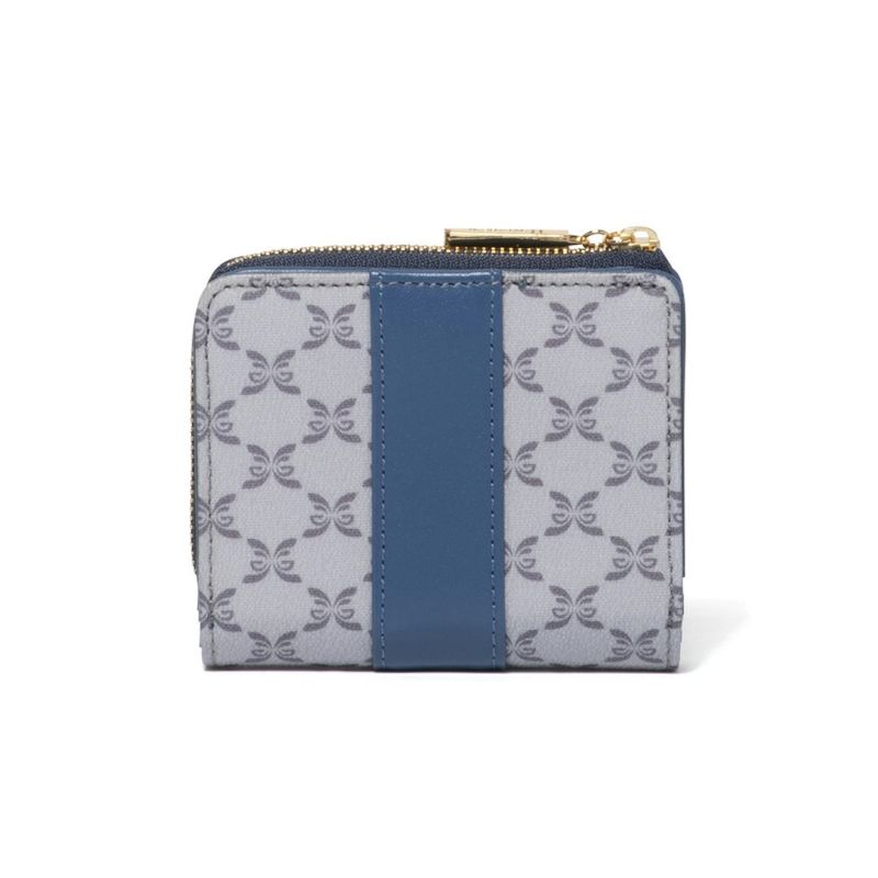 U by ungaro ミレーユ L字ファスナー折り財布 ブルー