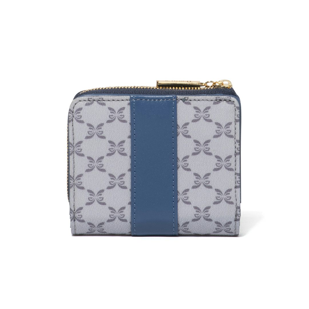 U by ungaro ミレーユ L字ファスナー折り財布 ブルー