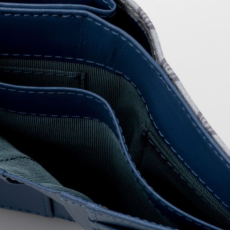 U by ungaro ミレーユ L字ファスナー折り財布 ブルー