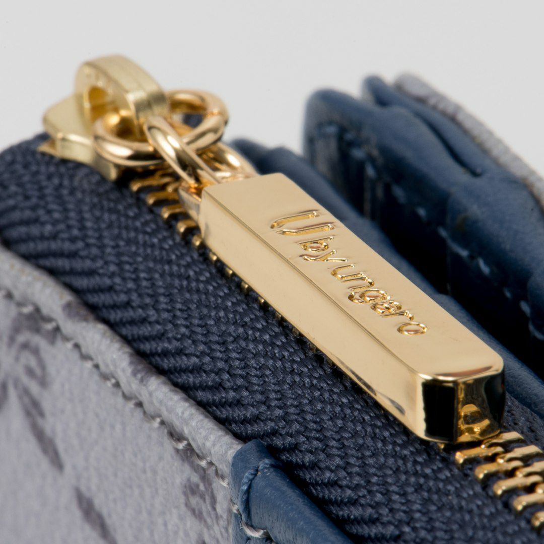 U by ungaro ミレーユ L字ファスナー折り財布 ブルー