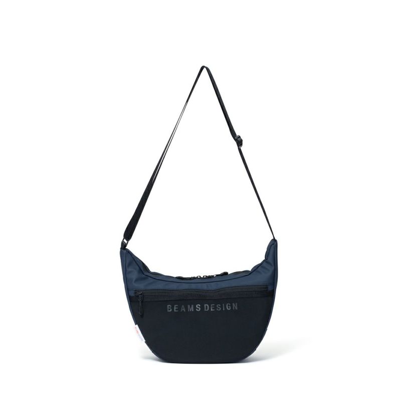 BEAMS DESIGN ELASTIC MESH ショルダーバッグ【BMMH0BSC】 ネイビー
