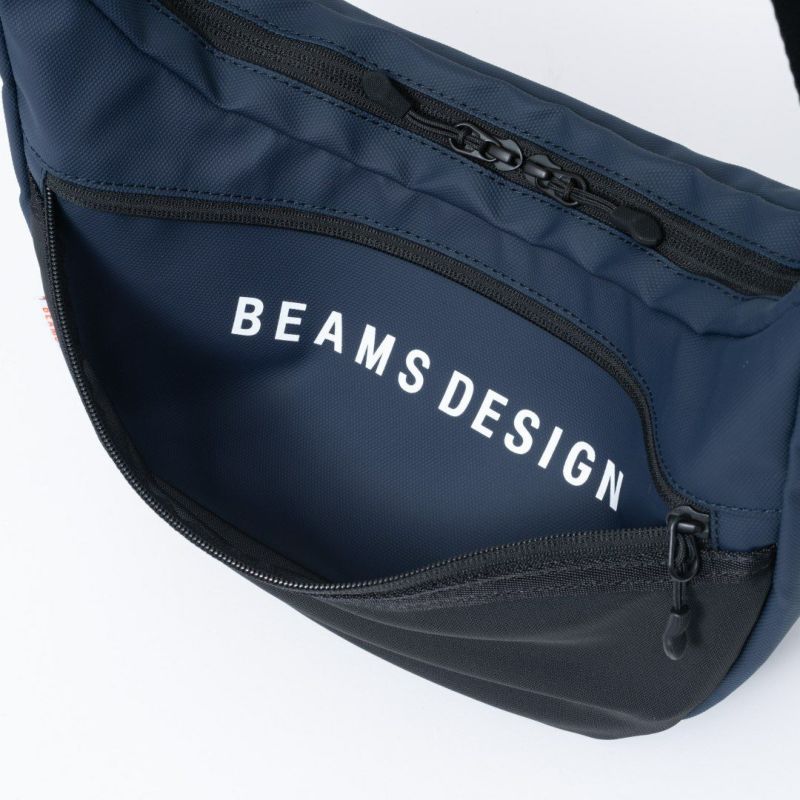 BEAMS DESIGN ELASTIC MESH ショルダーバッグ【BMMH0BSC】 ネイビー