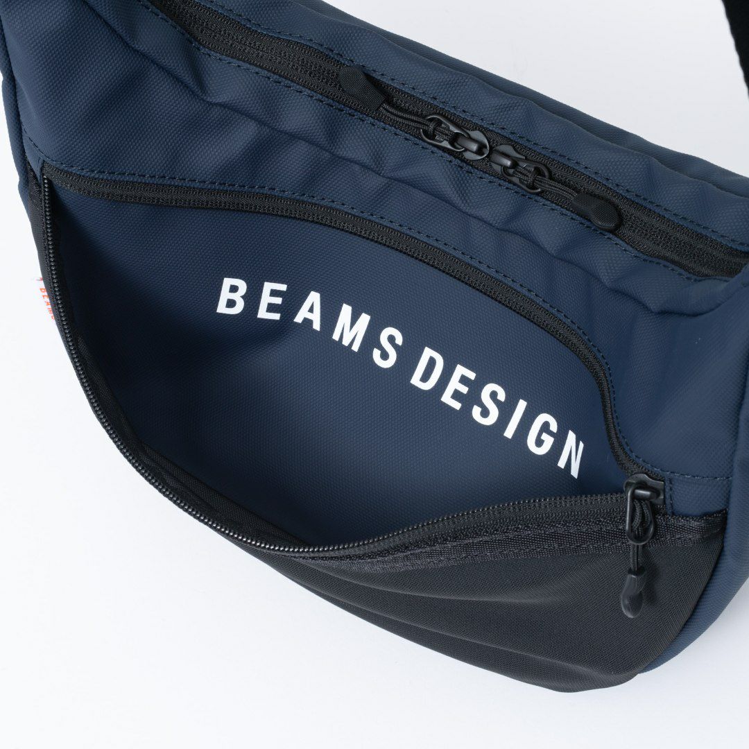 BEAMS DESIGN ELASTIC MESH ショルダーバッグ【BMMH0BSC】 ネイビー