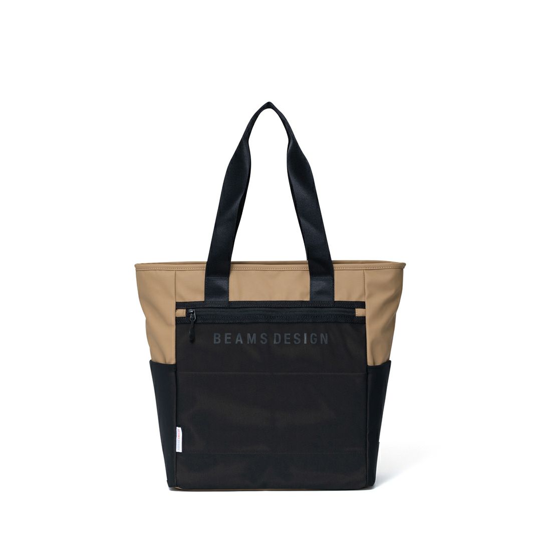 BEAMS DESIGN ELASTIC MESH トートバッグ【BMMH0BT3】 サンドベージュ