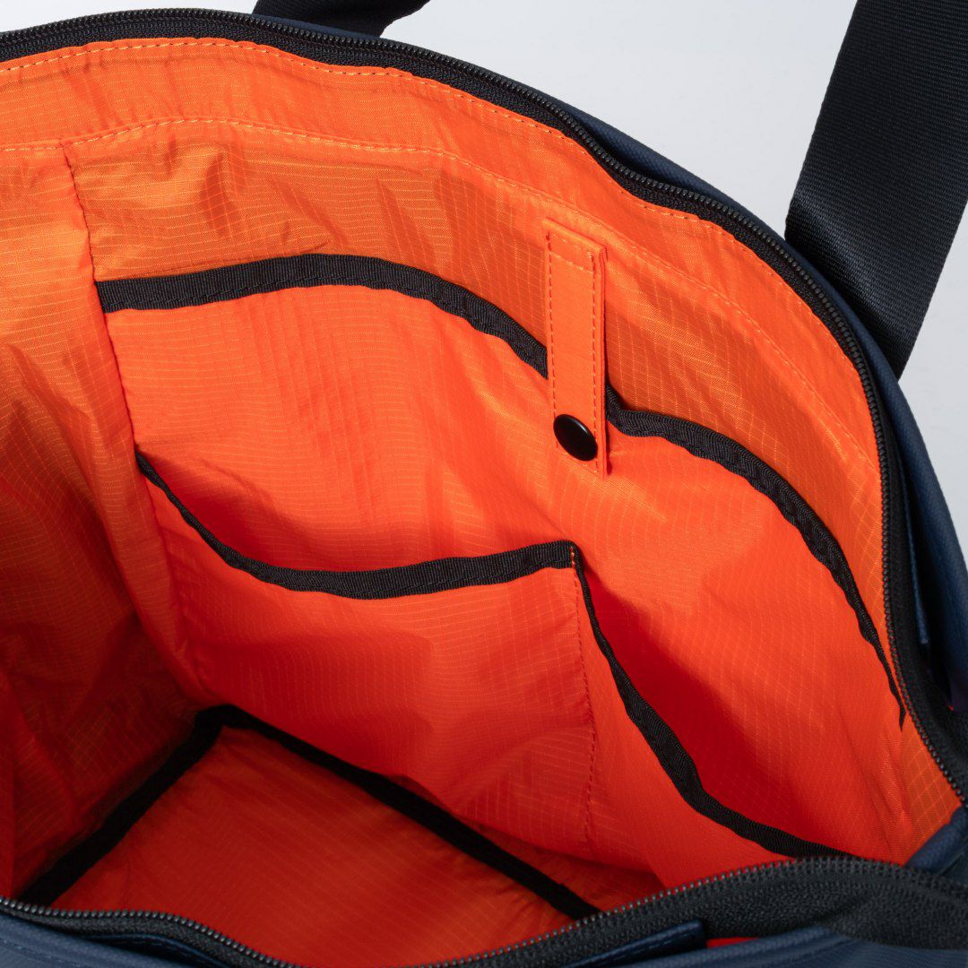 BEAMS DESIGN ELASTIC MESH トートバッグ【BMMH0BT3】 ネイビー