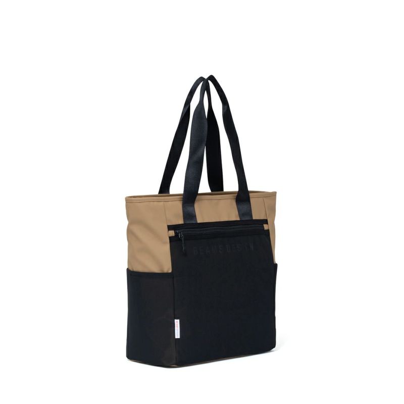 BEAMS DESIGN ELASTIC MESH トートバッグ【BMMH0BT3】 サンドベージュ