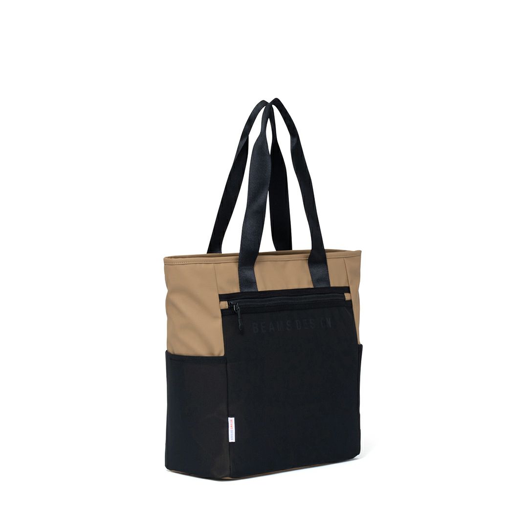 BEAMS DESIGN ELASTIC MESH トートバッグ【BMMH0BT3】 サンドベージュ