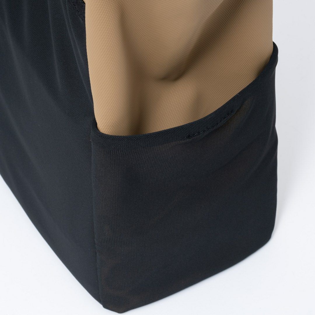 BEAMS DESIGN ELASTIC MESH トートバッグ【BMMH0BT3】 サンドベージュ