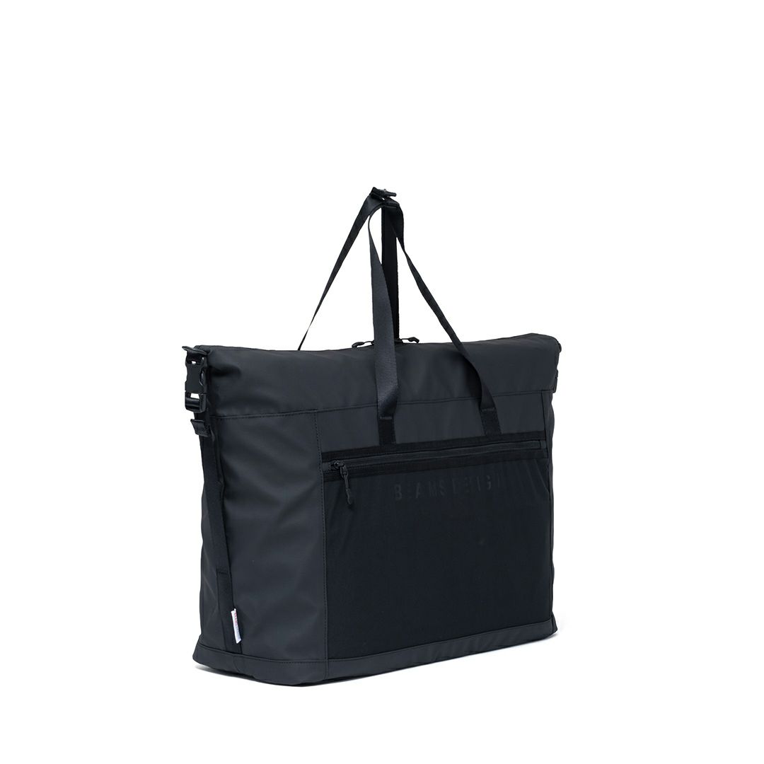 BEAMS DESIGN ELASTIC MESH ボストンバッグ【BMMH0BB1】 ブラック