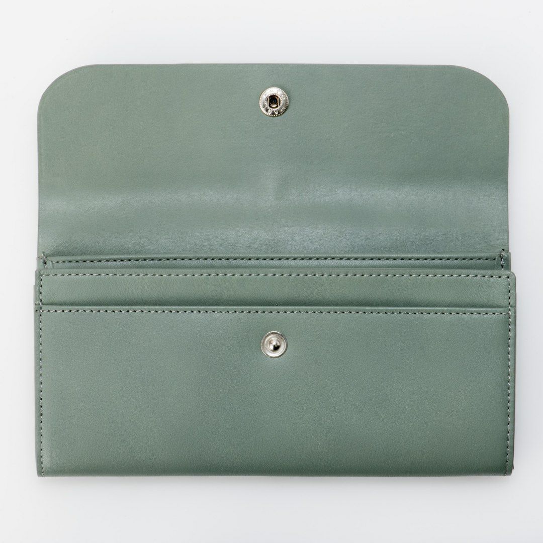 MARGARET HOWELL idea ナッシュ 長財布 ブルーグリーン