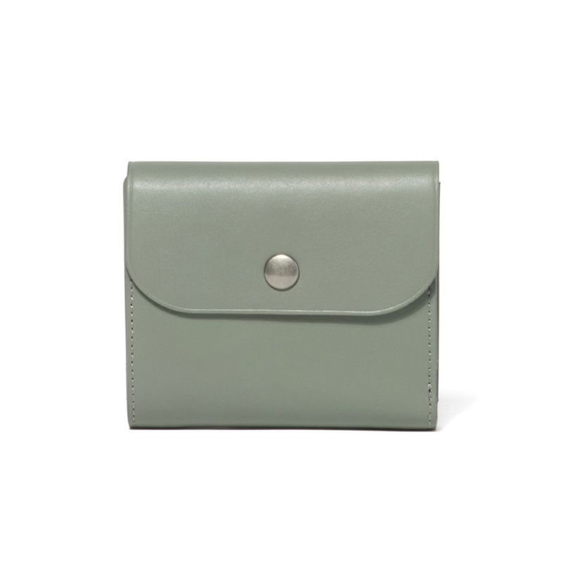 MARGARET HOWELL idea ナッシュ BOX折り財布 ブルーグリーン