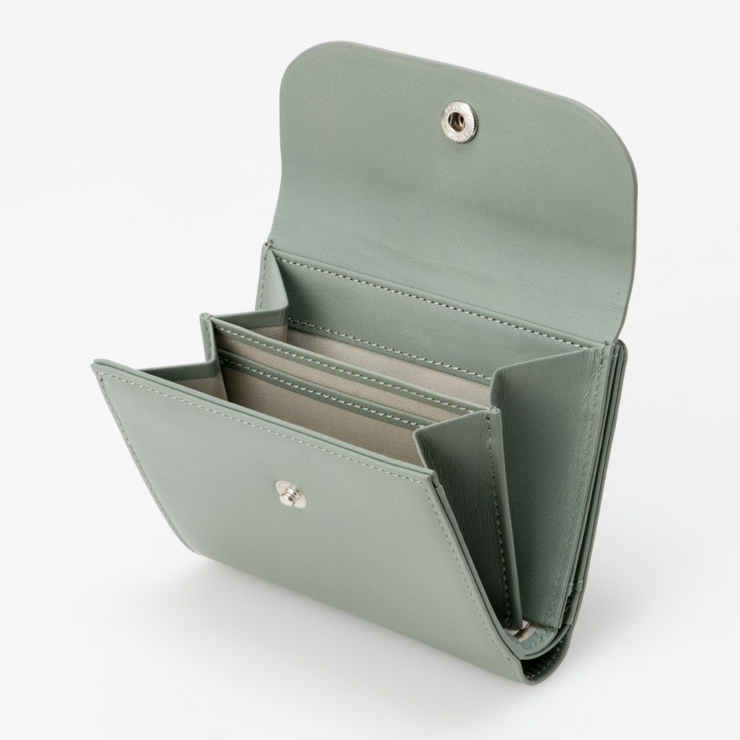 MARGARET HOWELL idea ナッシュ 折り財布 ブルーグリーン