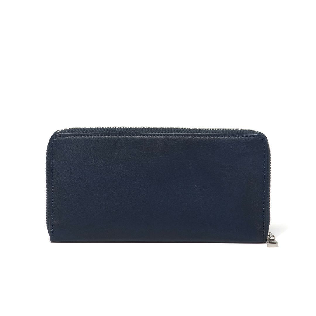 LANVIN COLLECTION SHEEP LEATHER ラウンドファスナー型長財布 ネイビー
