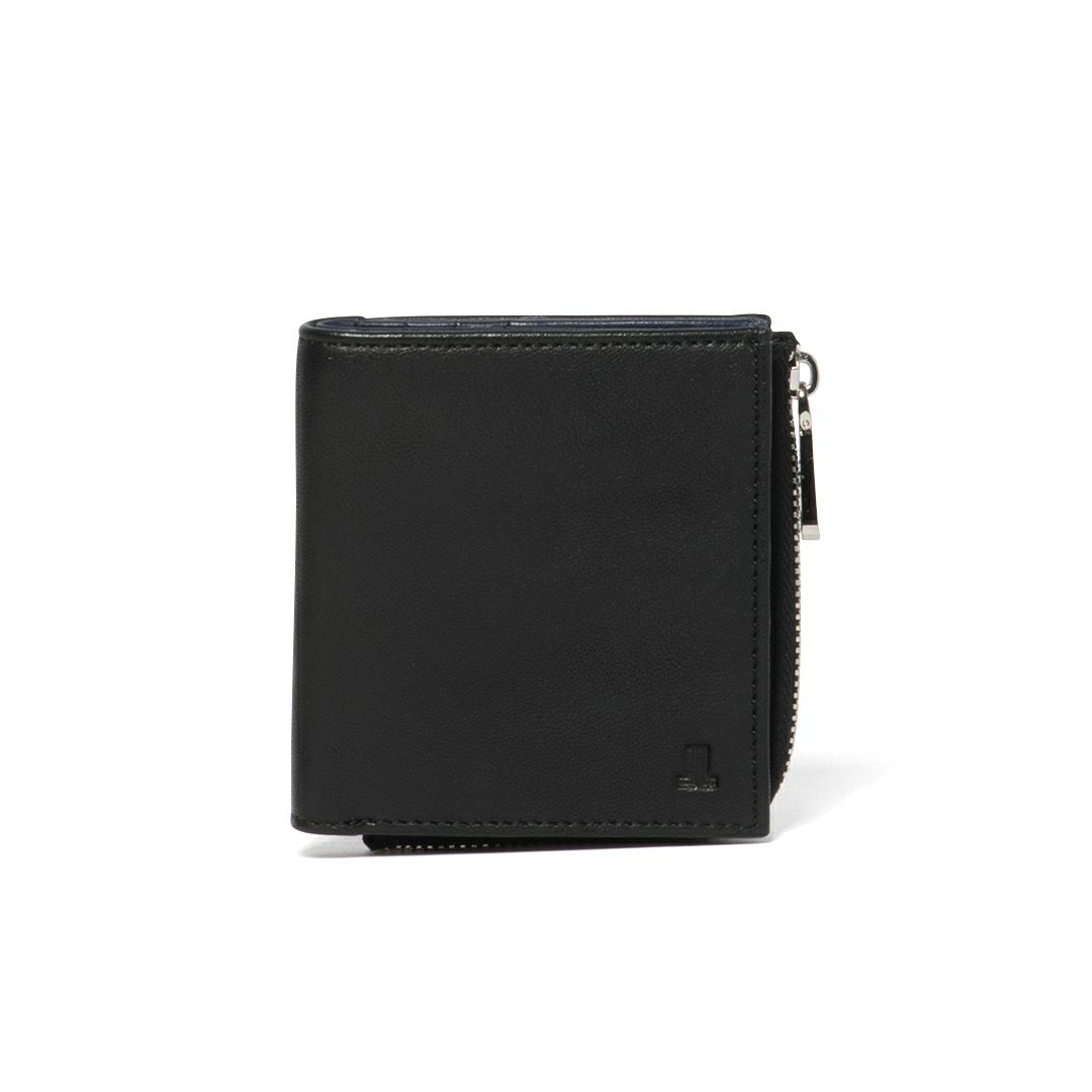 LANVIN COLLECTION SHEEP LEATHER L字ファスナー折り財布 ブラック