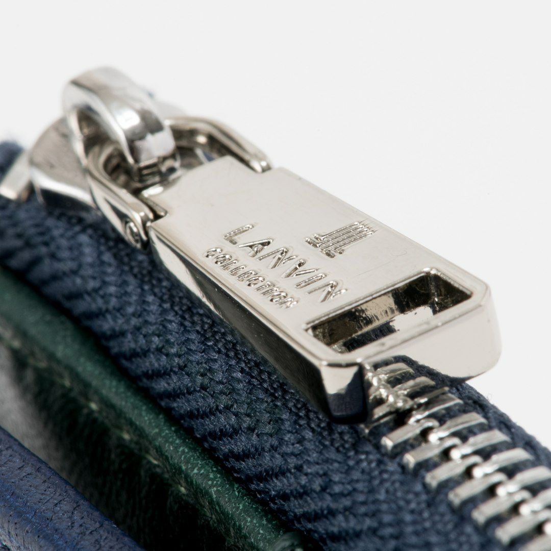LANVIN COLLECTION SHEEP LEATHER L字ファスナー折り財布 ネイビー